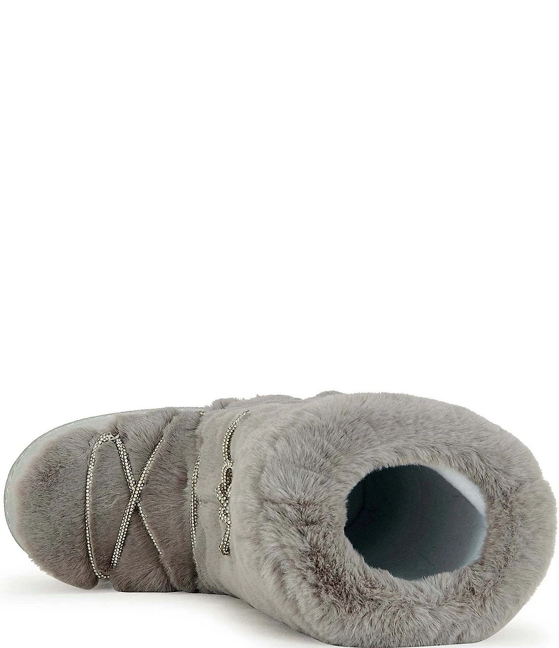 Azalea Wang Karmela Faux Fur High Platform Moon Boots