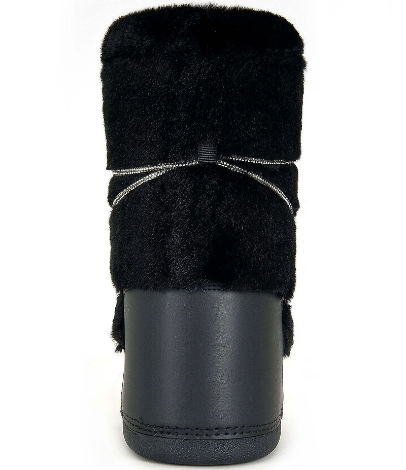 Azalea Wang Karmela Faux Fur High Platform Moon Boots