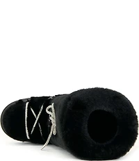 Azalea Wang Karmela Faux Fur High Platform Moon Boots