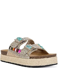 Azalea Wang Kaylum Embellished Double Banded Sandals