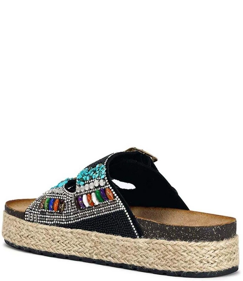Azalea Wang Kaylum Embellished Double Banded Sandals