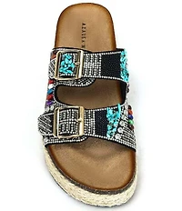 Azalea Wang Kaylum Embellished Double Banded Sandals