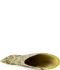 Azalea Wang Kenya Snake Print Over The Knee Boots