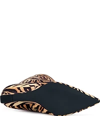 Azalea Wang Kenya Tiger Print Wedge Over the Knee Boots