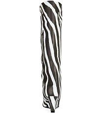 Azalea Wang Kenya Zebra Print Over The Knee Boots