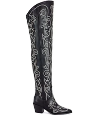Azalea Wang Kess Western Stitched Thigh High Boots