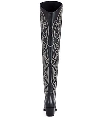 Azalea Wang Kess Western Stitched Thigh High Boots