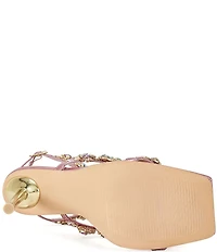 Azalea Wang Khai Multicolor Jewel Ornament Strappy Dress Sandals