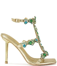 Azalea Wang Khai Multicolor Jewel Ornament Strappy Dress Sandals