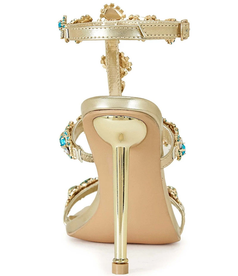 Azalea Wang Khai Multicolor Jewel Ornament Strappy Dress Sandals