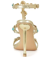 Azalea Wang Khai Multicolor Jewel Ornament Strappy Dress Sandals