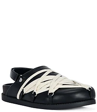 Azalea Wang Kimber Criss Cross Lace Slingback Mules