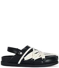 Azalea Wang Kimber Criss Cross Lace Slingback Mules