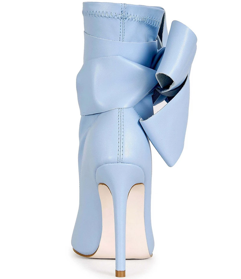Azalea Wang Klarice Big Bow Peep Toe Booties
