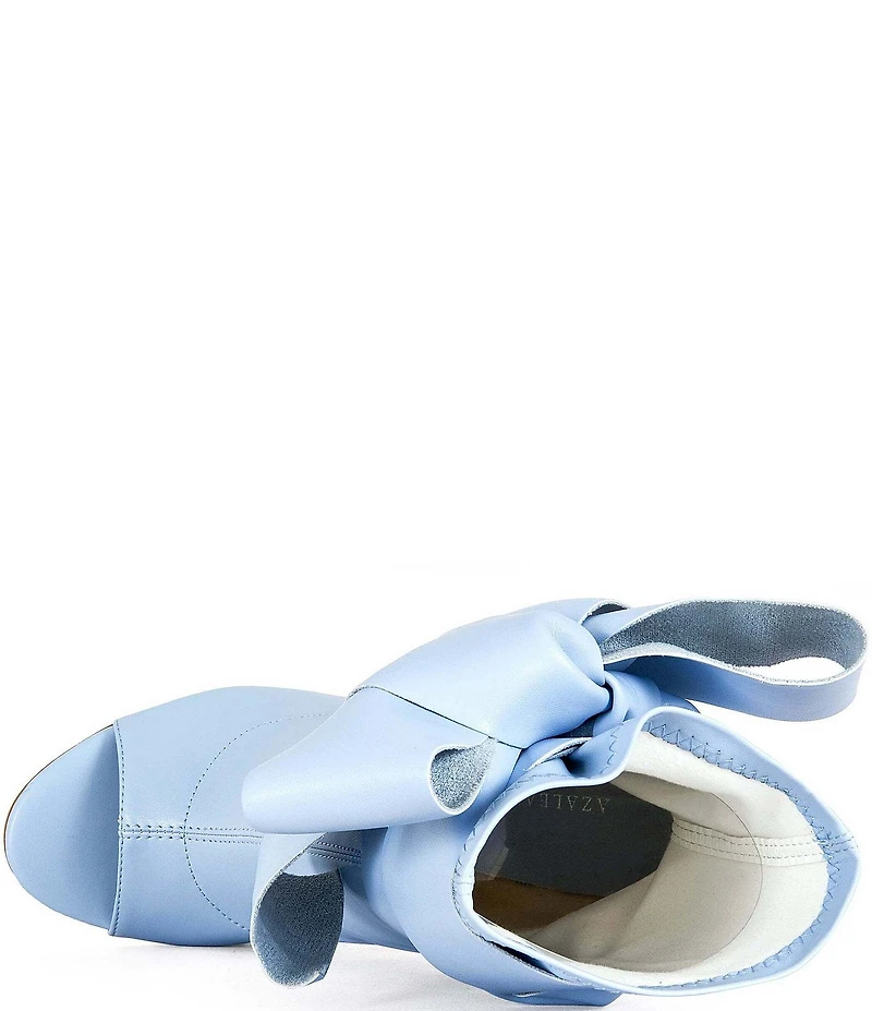 Azalea Wang Klarice Big Bow Peep Toe Booties