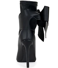 Azalea Wang Klarice Big Bow Peep Toe Booties