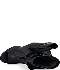 Azalea Wang Klarice Big Bow Peep Toe Booties