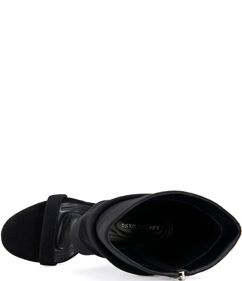 Azalea Wang Kyvelisa Sculpted Wedge Sandal Mid Calf Slouch Dress Sandals