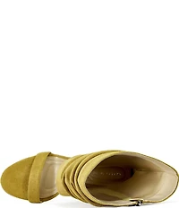 Azalea Wang Kyvelisa Sculpted Wedge Sandal Mid Calf Slouch Dress Sandals