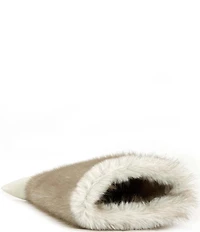 Azalea Wang Langann Faux Fur Over The Knee Boots