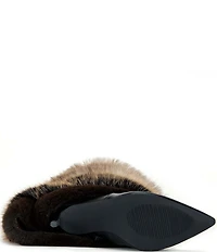 Azalea Wang Langlau Faux Fur Stiletto Over The Knee Boots