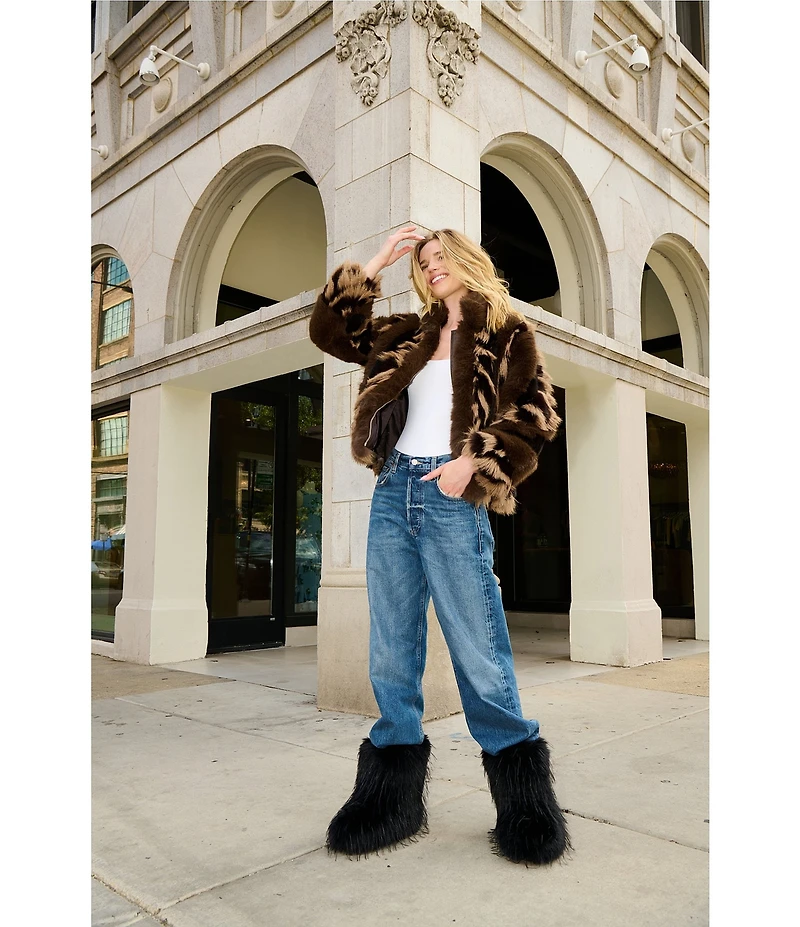Azalea Wang Lenix Faux Fur Mid Calf Boots