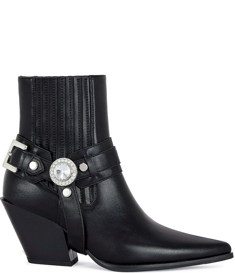 Azalea Wang Lenkov Jewel Ornament Harness Western Booties