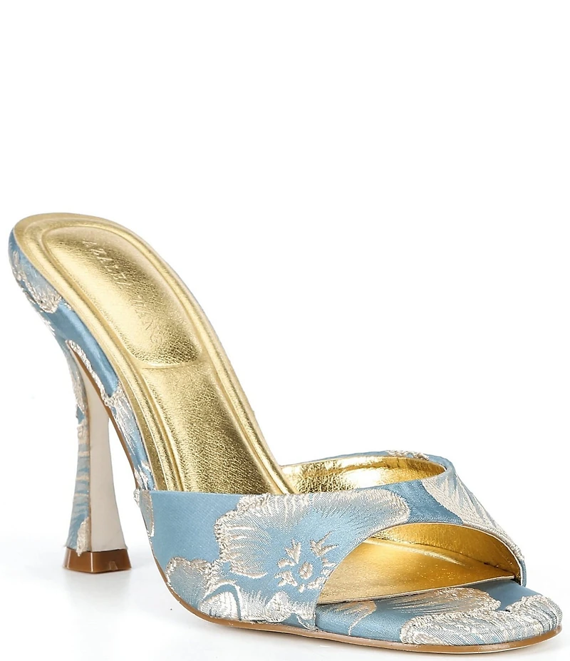 Azalea Wang Lenore Metallic Printed Dress Sandals