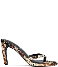 Azalea Wang Lewis Printed Calf Hair Thong Slide Sandals
