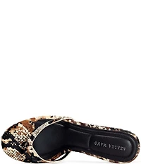 Azalea Wang Lewis Printed Calf Hair Thong Slide Sandals