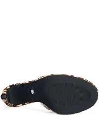 Azalea Wang Lewis Printed Calf Hair Thong Slide Sandals