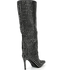 Azalea Wang Lis Rhinestone Tall Stiletto Boots