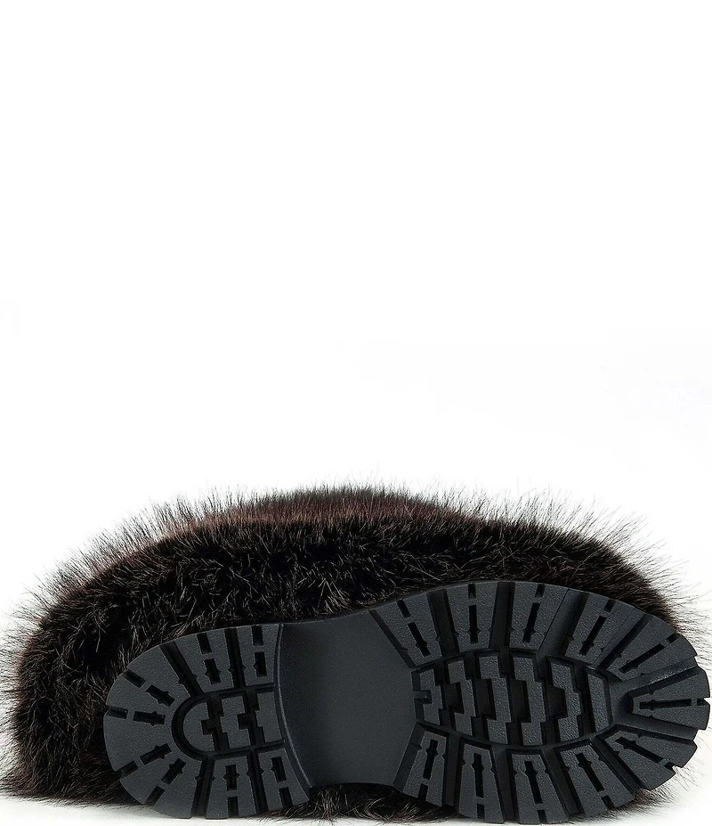 Azalea Wang Lisboa Faux Fur Fold Over Lug Sole Tall Boots