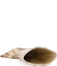 Azalea Wang Madeye Snake Print Stiletto Boots