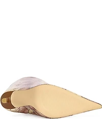 Azalea Wang Madeye Snake Print Stiletto Boots