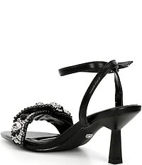 Azalea Wang Mael Rhinestone and Pearl Ornamented Dress Sandals