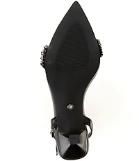 Azalea Wang Mael Rhinestone and Pearl Ornamented Dress Sandals