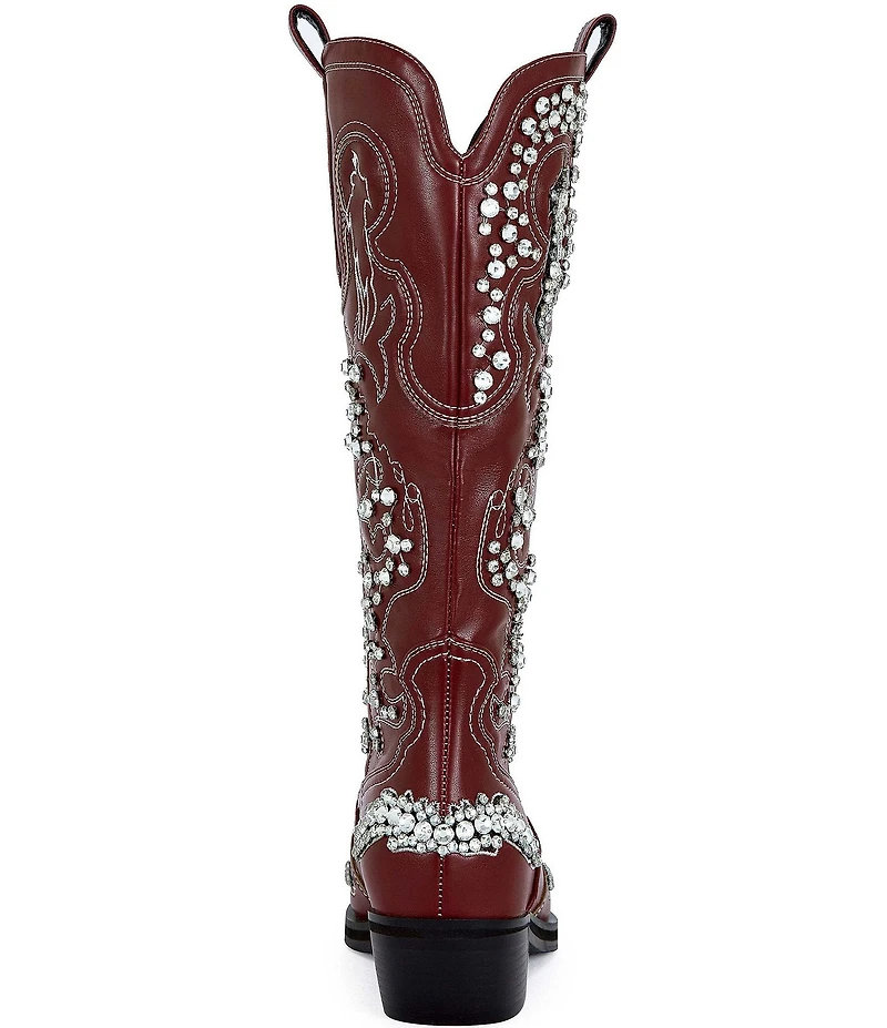 Azalea Wang Maisie Rhinestone Studded Western Boots