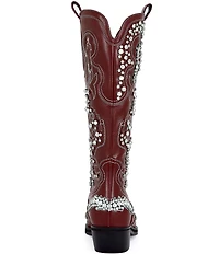 Azalea Wang Maisie Rhinestone Studded Western Boots