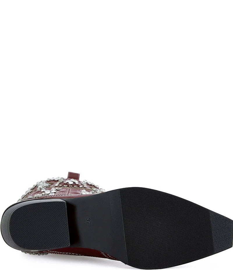 Azalea Wang Maisie Rhinestone Studded Western Boots