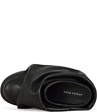 Azalea Wang Maitye Scrunched Overlay Platform Loafer Mules