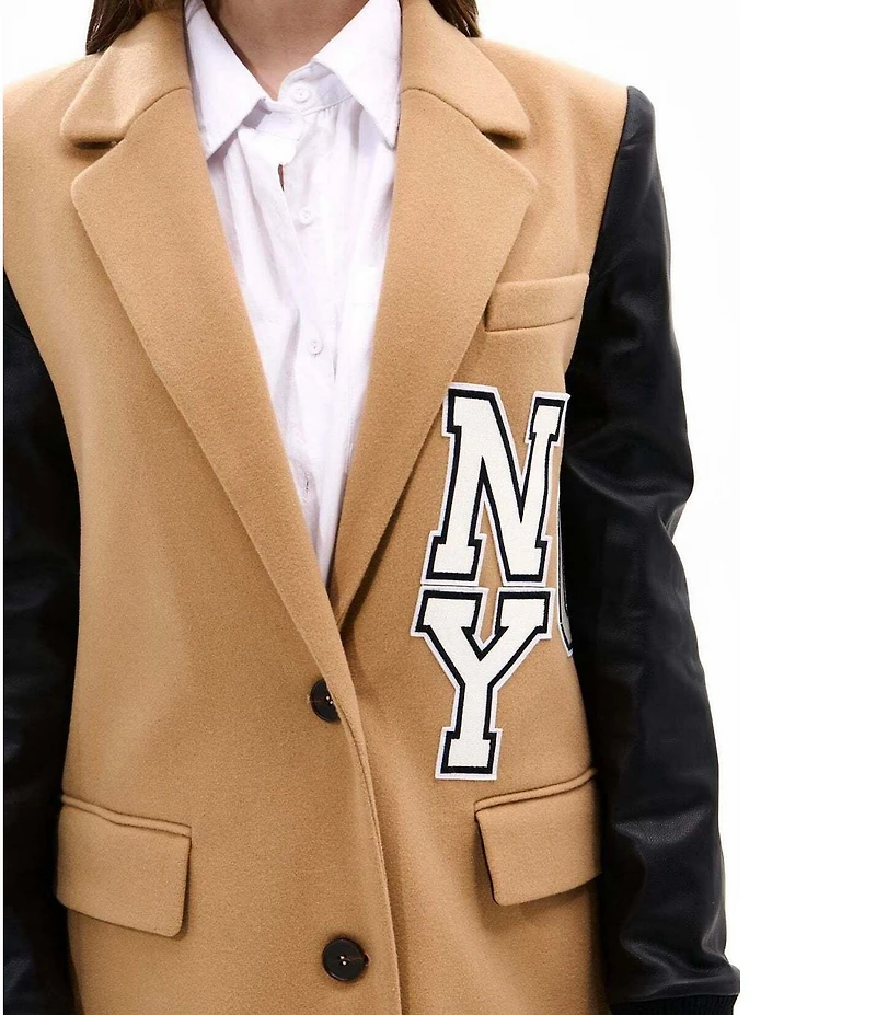 Azalea Wang Malone Solid Notch Collar Midweight Button Front Maxi Jacket