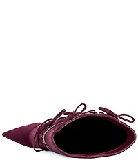 Azalea Wang Mantegna Laced Fold Over Shaft Wedge Tall Boots