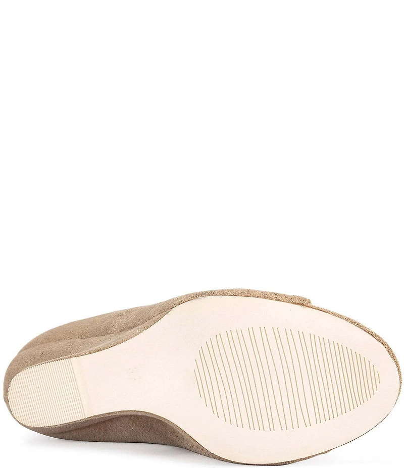 Azalea Wang Marin Slouch Shaft Sculpted Wedge Open Toe Mid Shooties