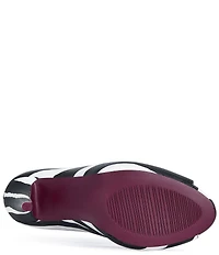 Azalea Wang Marisol Zebra Print Peep Toe Ankle Booties