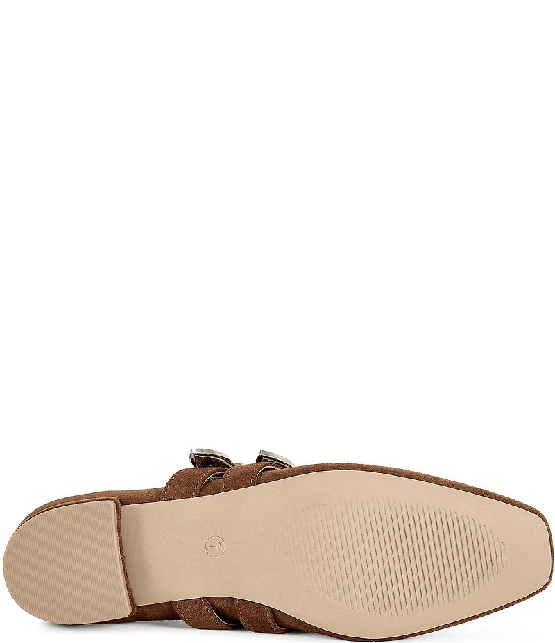 Azalea Wang Marius Western Buckle Double Strap Mary Jane Ballet Flats