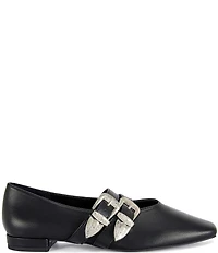 Azalea Wang Marius Western Buckle Double Strap Mary Jane Ballet Flats