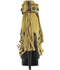 Azalea Wang Marova Studded Fringed Platform Sandals