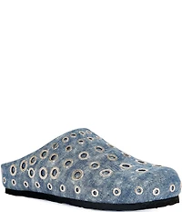 Azalea Wang Marsha Denim Grommet Clogs