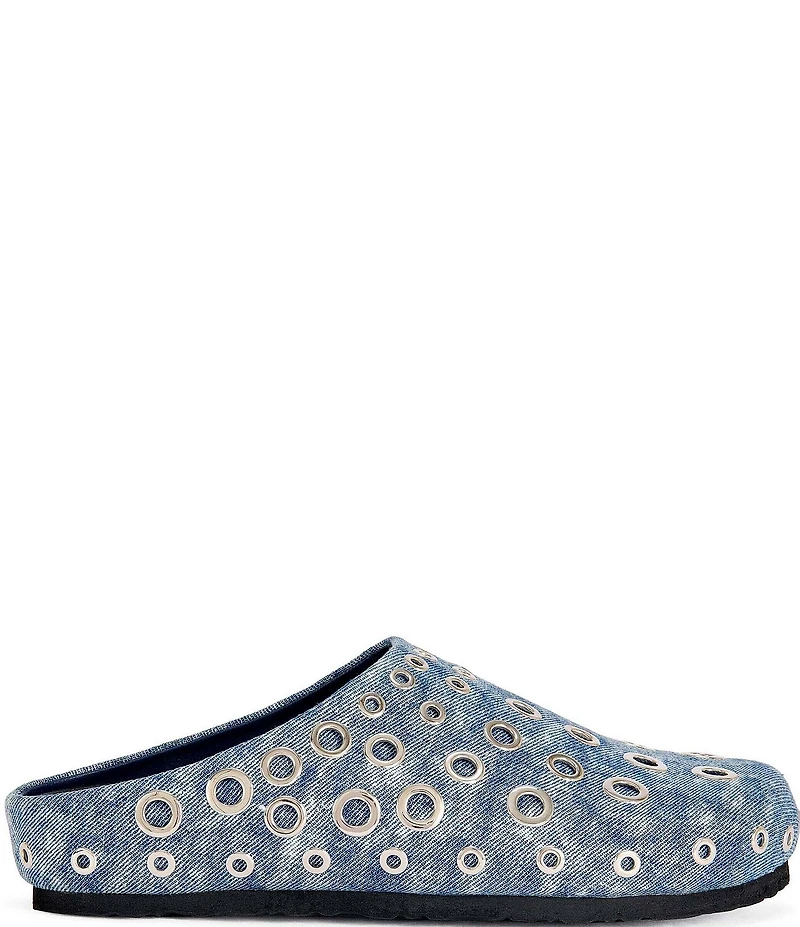 Azalea Wang Marsha Denim Grommet Clogs